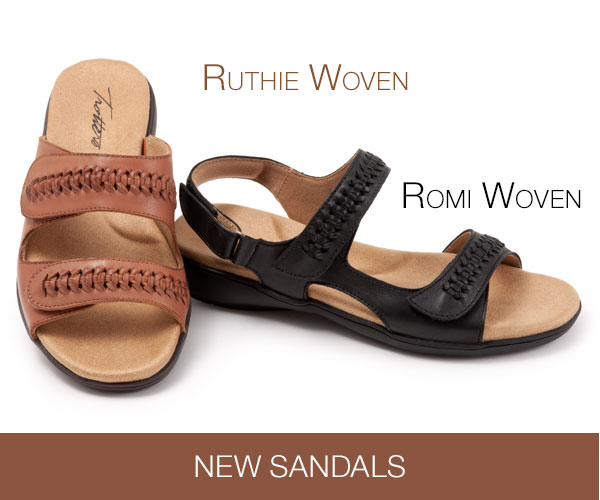 New Sandals Ruthie Woven and Romi Woven